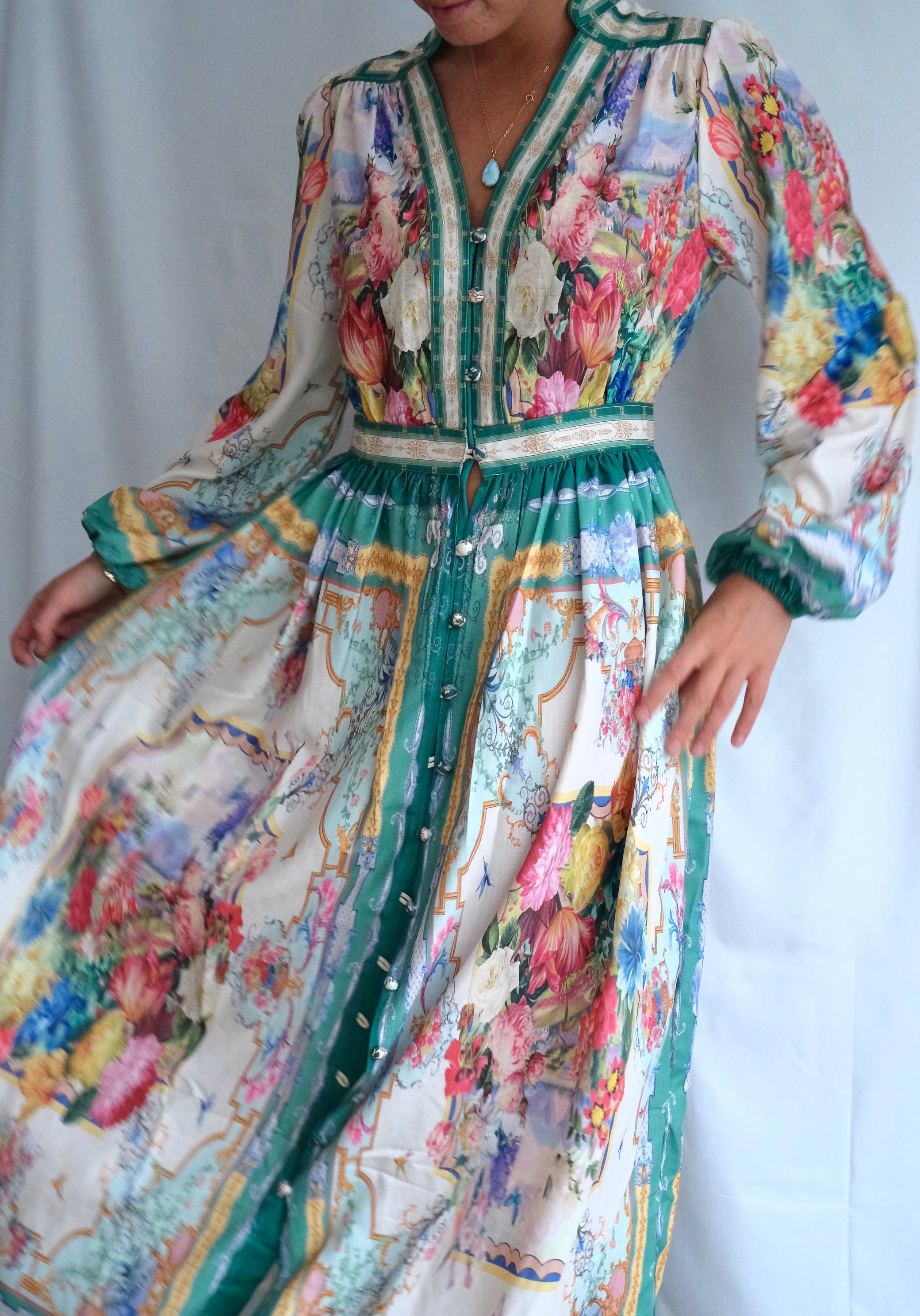 Baroque Garden Maxi Dress