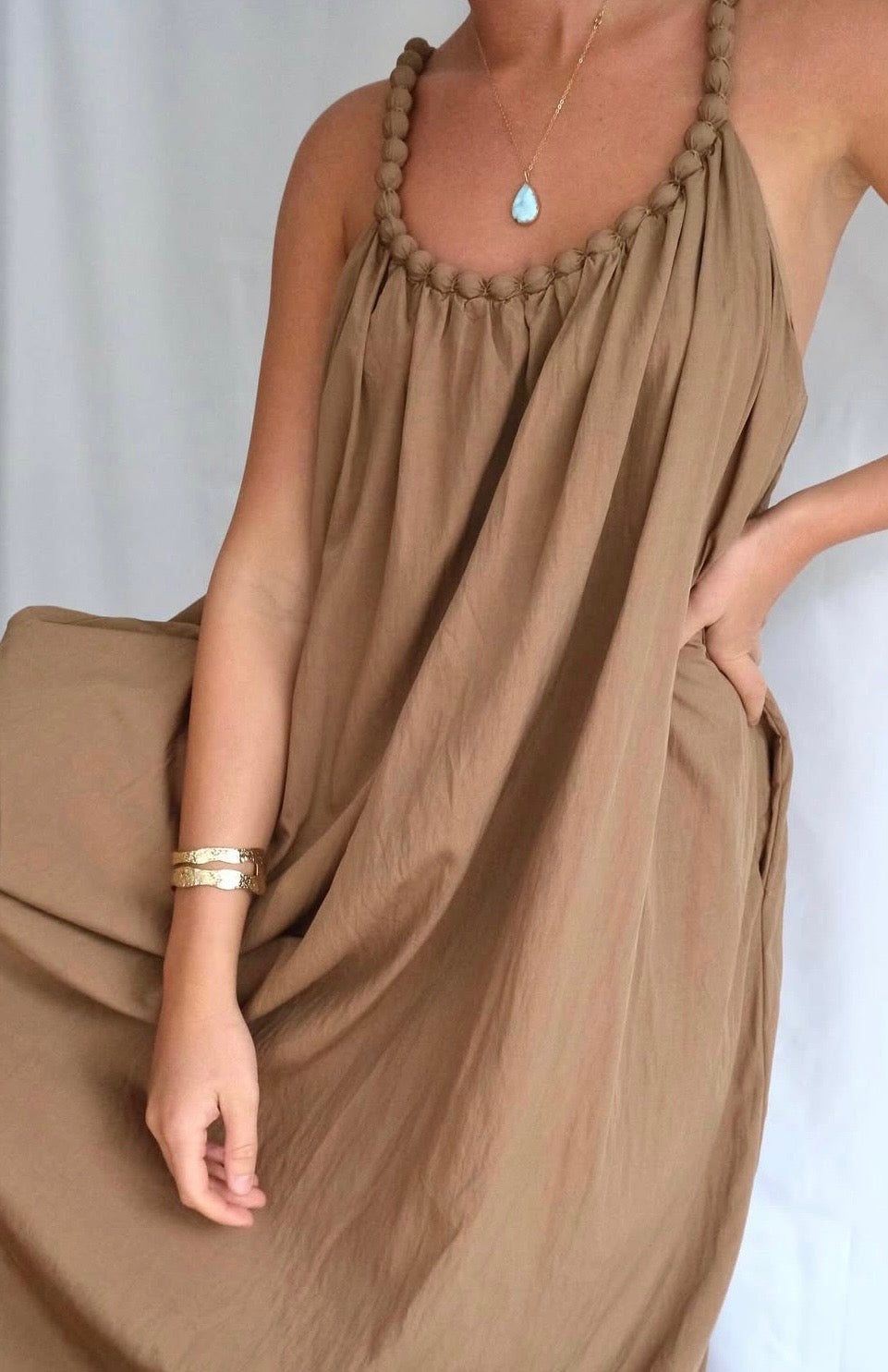 Braided Strap Maxi Dress
