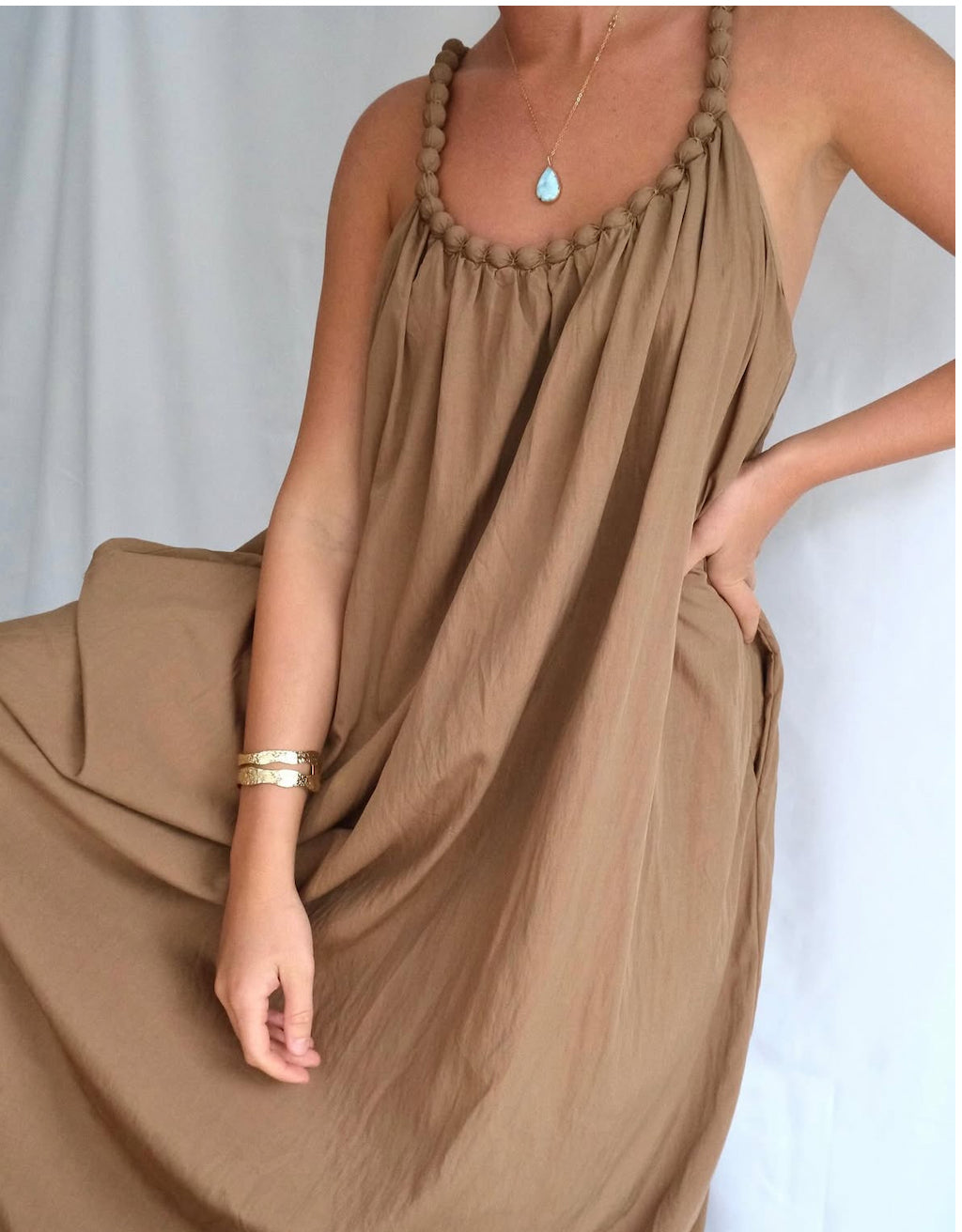 Braided Strap Maxi Dress